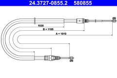 ATE 24.3727-0855.2 — Трос ручного тормоза