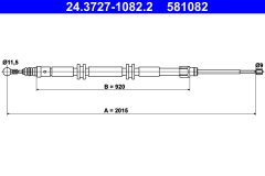 ATE 24.3727-1082.2 — Трос ручного тормоза