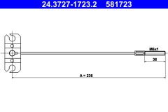 ATE 24.3727-1723.2 — Трос ручного тормоза