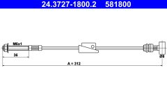 ATE 24.3727-1800.2 — Трос ручного тормоза