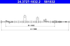 ATE 24.3727-1832.2 — Трос ручного тормоза
