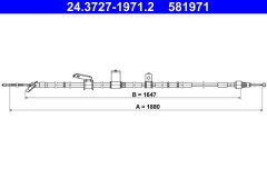 ATE 24.3727-1971.2 — Трос ручного тормоза