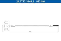 ATE 24.3727-3146.2 — Трос ручного тормоза