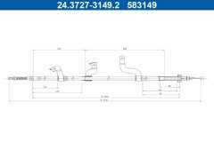 ATE 24.3727-3149.2 — Трос ручного тормоза