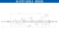 ATE 24.3727-3222.2 — Трос ручного тормоза