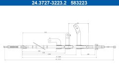 ATE 24.3727-3223.2 — Трос ручного тормоза
