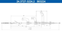 ATE 24.3727-3224.2 — Трос ручного тормоза