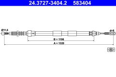 ATE 24.3727-3404.2 — Трос ручного тормоза