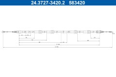 ATE 24.3727-3420.2 — Трос ручного тормоза