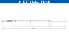 ATE 24.3727-3423.2 — Трос ручного тормоза