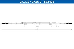 ATE 24.3727-3425.2 — Трос ручного тормоза