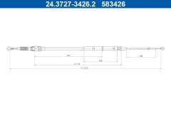 ATE 24.3727-3426.2 — Трос ручного тормоза