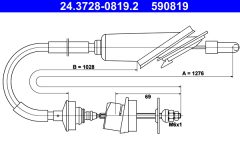 ATE 24.3728-0819.2 — Трос сцепления