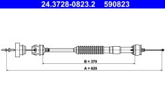 ATE 24.3728-0823.2 — Трос сцепления
