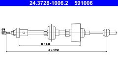 ATE 24.3728-1006.2 — Cablu de ambreiaj