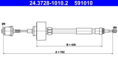 ATE 24.3728-1010.2 — Cablu de ambreiaj