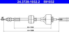 ATE 24.3728-1032.2 — Трос сцепления