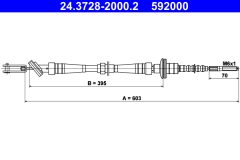 ATE 24.3728-2000.2 — Cablu de ambreiaj