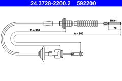 ATE 24.3728-2200.2 — Cablu de ambreiaj
