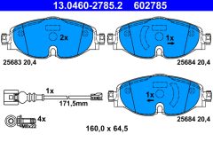 ATE 13.0460-2785.2 — Plăcuțe de frână disc
