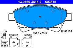 ATE 13.0460-3815.2 — Plăcuțe de frână disc
