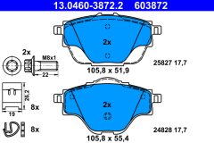 ATE 13.0460-3872.2 — Plăcuțe de frână disc