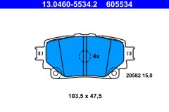 ATE 13.0460-5534.2 — Plăcuțe de frână disc