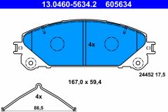ATE 13.0460-5634.2 — Колодки тормозные дисковые