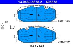 ATE 13.0460-5678.2 — Колодки тормозные дисковые