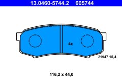 ATE 13.0460-5744.2 — Plăcuțe de frână disc