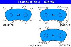 ATE 13.0460-5747.2 — Plăcuțe de frână disc