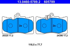ATE 13.0460-5789.2 — Plăcuțe de frână disc