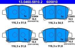 ATE 13.0460-5810.2 — Колодки тормозные дисковые