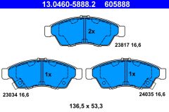 ATE 13.0460-5888.2 — Plăcuțe de frână disc