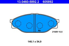 ATE 13.0460-5892.2 — Plăcuțe de frână disc
