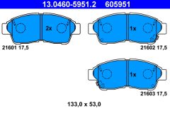 ATE 13.0460-5951.2 — Колодки тормозные дисковые