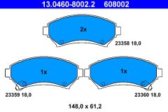 ATE 13.0460-8002.2 — Колодки тормозные дисковые