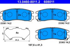 ATE 13.0460-8011.2 — Колодки тормозные дисковые