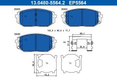 ATE 13.0480-5564.2 — Колодки тормозные дисковые