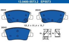 ATE 13.0480-5573.2 — Колодки тормозные дисковые