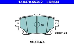ATE 13.0470-5534.2 — Plăcuțe de frână disc
