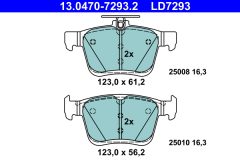 ATE 13.0470-7293.2 — Plăcuțe de frână disc