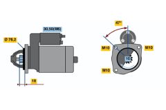 BOSCH 0001110104 — Стартер