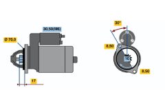 BOSCH 0001115008 — Стартер