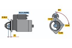 BOSCH 0001372001 — Стартер