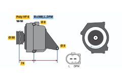BOSCH 0986042490 — Alternator