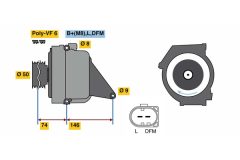 BOSCH 01220AA3R0 — Alternator