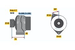 BOSCH 0123214002 — Генератор