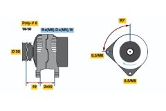 BOSCH 0986038610 — Генератор