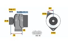 BOSCH 0986039650 — Генератор